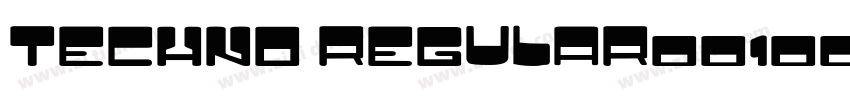Techno Regular00100字体转换